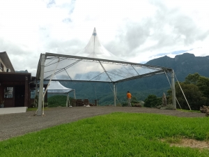 TENDA CHAPÉU DE BRUXA 10X10 TRANSPARENTE